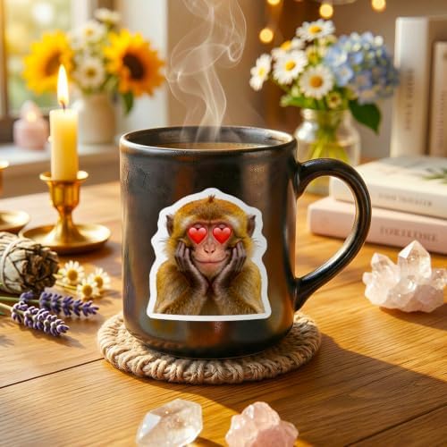 100Pcs Funny Animal Monkey Stickers for Water Bottles Laptop Luggage Computer Scrapbooking, Vinyl Waterproof Monkey Stickers for Teen Adult Girls Boys