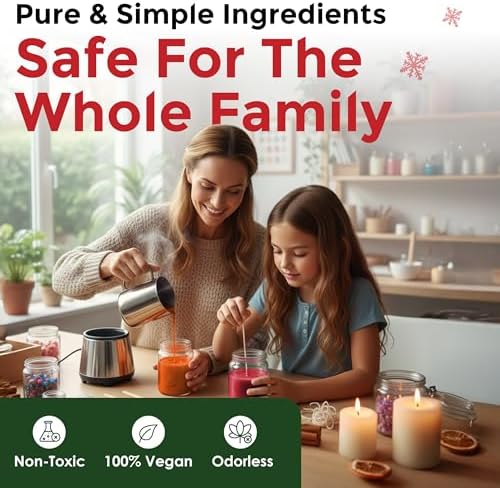 Christmas Candle Dye Chips, Soy & Paraffin Candle Making, 5 Holiday Colors