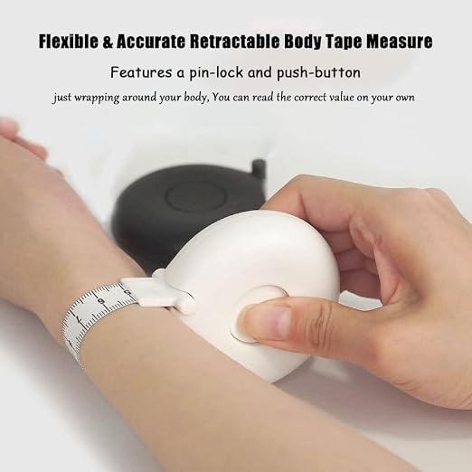 Tape Measure Body Measuring Tape 80inch/205cm Lock Pin Retract Tape Measure for Tailor Fitness Clothes Sewing Handcrafts Weight Loss Body Measurement