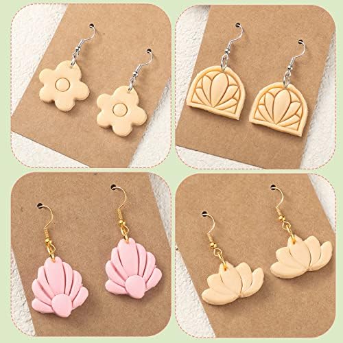 Kajaia 114 Pcs Polymer Clay Earring Cutters Bohemian Polymer Clay Cutters for Earrings Set Jewelry Making Supplies for Women Craft DIY