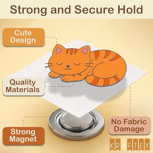 Kraftex Magnetic Needle Minder. Needleminder for Embroidery & Sewing. Cute Needlepoint Accessories. Magnetic Needle Holder for Cross Stitch. Cute Magnet Pin Gift