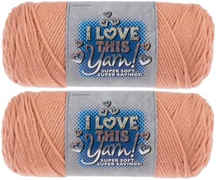 Hobby Lobby I Love This Yarn, 100% Acrylic, 76 Cherry Blossom, Set of 2