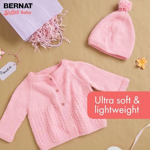 Bernat Softee Baby Yarn for Crocheting Soft, White, 3-Pack