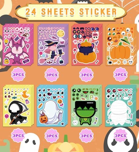 Halloween Party Favors,Halloween Stickers,DIY Crafts Stickers for Kids