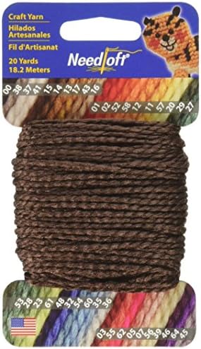 Needloft Craft Yarn, 20-Yard, Brown