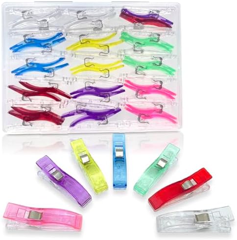 Large Sewing Clips for Fabric and Quilting 30 Pcs, KOLUP Jumbo Quilting Clips and Sewing Fabric Clips Crafting Tools Assorted Colors Premium Plastic Clips Sewing Notions for Sewing Quilting Supplies