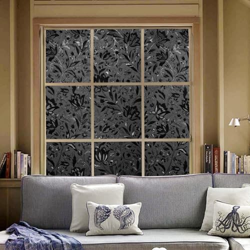 LEMON CLOUD Blackout Window Film Frosted Privacy Clings, 23.6″ x 78.7″