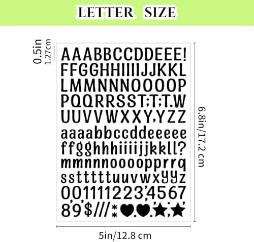 5624 Pcs Small Letter Stickers 37 Sheets Alphabet Stickers,0.5 Inch Vinyl Waterproof Alphabet Number,Labels DIY Crafts Art Making,Windows,Teacher,Classroom,Signs,Notebook(Multicolour)