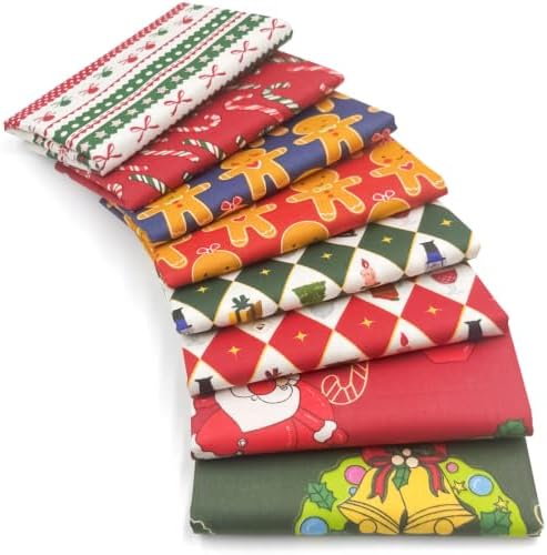 Aubliss 8pcs Fat Quarter Fabric Bundles (100% Cotton - 20'' x 20'')