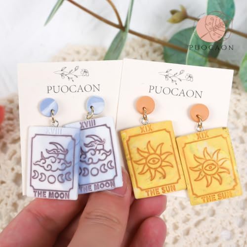 Puocaon Tarot Clay Cutters Polymer Clay Cutters for Jewelry Earrings Making