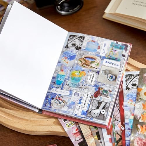 Japanese Comic Style Sticker Scrapbooking Supplies for Junk Journal, 45 Sheets Stickers TZ013001