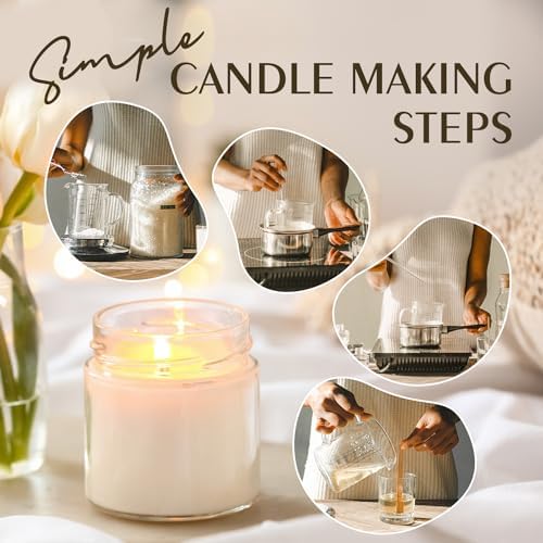 Soy Wax, Waxcanpy Natural Soy Wax for Candle Making, Organic Candle Wax from Farm, No Additives, Harmless and Pure (0.5lb)