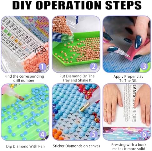 ckdiluy Landscape Diamond Art Kits for Adults Beginners, 5D DIY Sunset Diamond Painting Kits, Full Round Drill Diamonds Dots Gem Art Crystal, Home Wall Decor 12X16 Inch