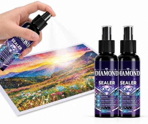 Diamond Art Sealer Spray, Crystal Art Sealer Spray, 100ml*2Pcs（3.38floz）