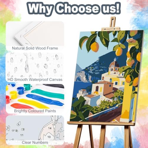 Lemon Tree Framed Paint by Numbers Kit for Adults Beginner 8x12 inch