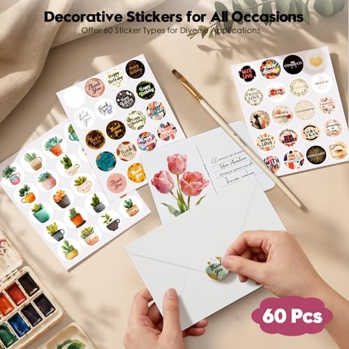 KOVIEDE 20 Pack Foldable Blank Watercolor Cards with Envelopes 4" x 6"
