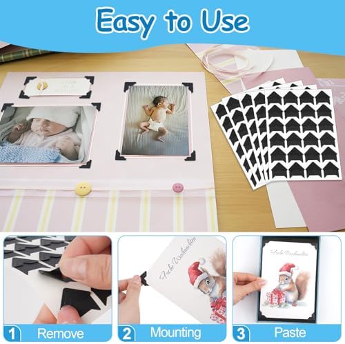 432 Pcs Photo Corners Self Adhesive, Photo Corners for Scrapbooking
