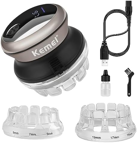 KEMEI Hair Clipper for Men Automatic Circular Hair Trimmer Self-Haircut Kit