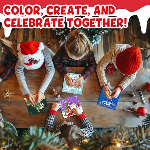 conda Pre Printed Canvas for Painting 12 Pcs 6 x 6 Inch, Pre Drawn Canvas Boards with Christmas Pictures to Paint, Theme Canvas Panels Set for Beginners Students, DIY Paint Art Supplies