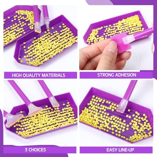 Affrolling 90 Pcs Diamond Art Tools, Drill Pens Trays Glue Clay