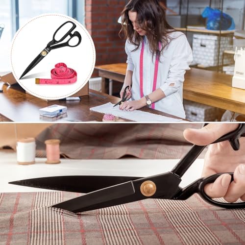 Fabric Scissors Professional, 10" Heavy Duty Sewing Scissor for Fabric Cutting, Tailor Sharp Sewing Shears for Cutting Leather craft Home Office Students Artists Dressmakers
