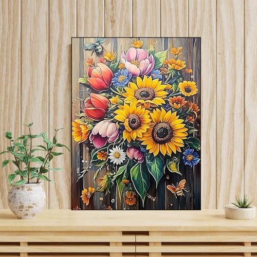 mrpwnle Diamond Art Kits for Adults Sunflower Diamond Painting Kits