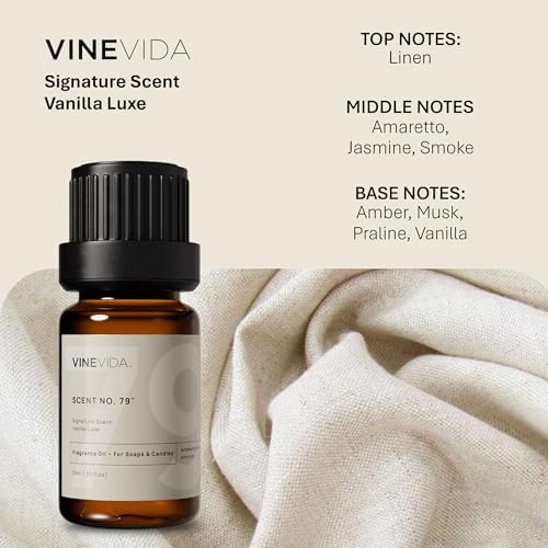 VINEVIDA [0.33oz] Vanilla Luxe Fragrance Oil for Candle & Soap Making - Natural Candle Scents Made in USA
