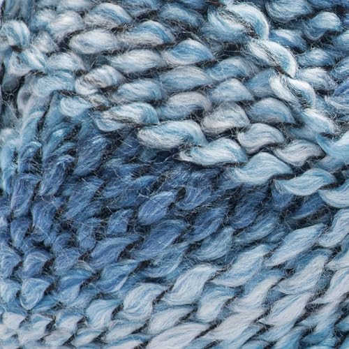 Loops & Threads Textured Twist Yarn - Yarn for Knitting, Crochet, Weaving, and Arts & Crafts - Blue Yonder, Acrylic Blend, 6 oz