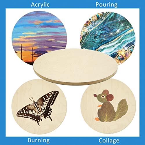 Falling in Art 2 Pack 20'' Unfinished Round Birch Wood Panels