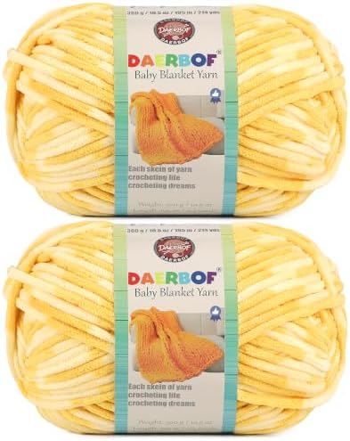 6 Super Bulky Blanket Yarn for Crocheting - Chunky Chenille Variegated Yarn