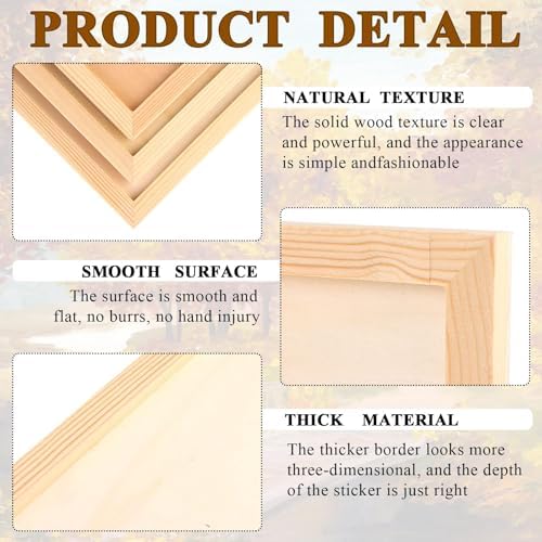 18 Pack Unfinished Wood Canvas Panels Kit Wooden Panel Boards Wood Paint Pouring Panels Wooden Canvas Panels Boards for Painting, Pouring Art, Crafts/11.8x7.9Inch/9x7.5Inch/6x6Inch/4.7x4.7Inch