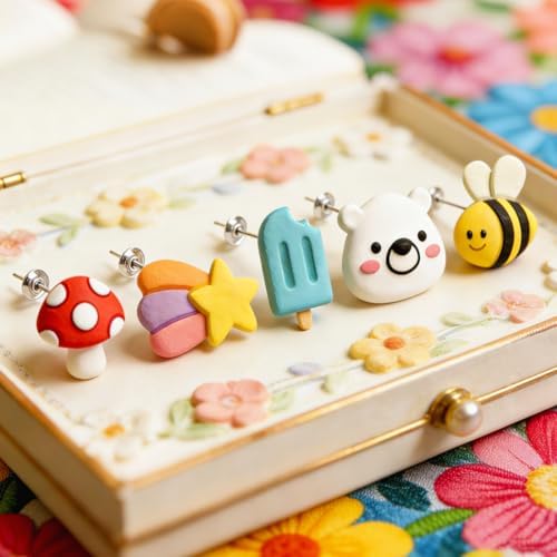 ORIGACH 22 Pcs Cute Mixed Elements Polymer Clay Cutters Set