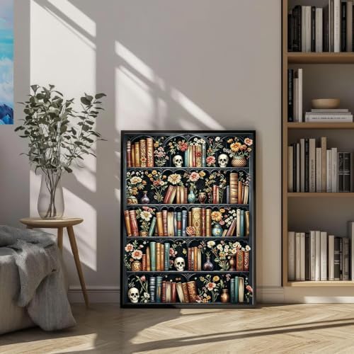 Tabszca Halloween Bookshelf Paint by Numbers Kit for Adults 16 X 20 Inch