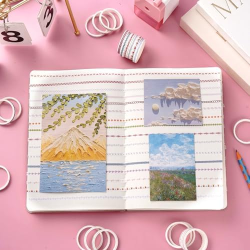 EORTA 30 Rolls Floral Washi Tapes Set, Slim 5mm Plant Masking Tape, Decorative Geometric Sticker for Detailed Scrapbooking, Arts, Wrapping, Journaling, Planner, DIY Craft, Vintage Boho & Floral