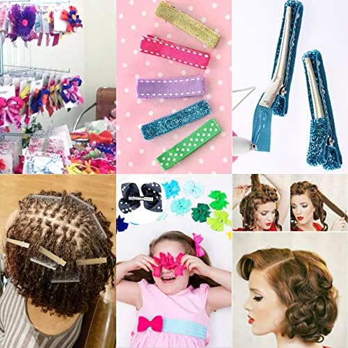 TseroFay Metal Plain Small Alligator Clips for Bows Crafts DIY Silver Bulk
