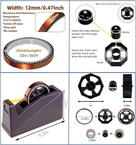 Majreey Sublimation Blanks Tumbler Clamp Tool, for 20 Oz Sublimation Blanks, Heat Resistant Gloves, Heat Tape Sublimation, Heat Tape Dispenser Sublimation Kit, Tumbler Clamp Clamp (Blue,Pink)