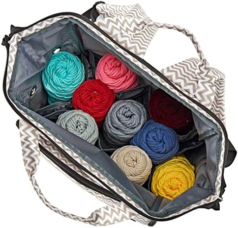 HOMEST Crochet Bag Organizer for Yarn Storage, Knitting Bag and Accessories