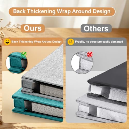 Photo Album Self Adhesive Scrapbook, 13"x12.6" 60 Pages/ 30 Sheets Large Photo Book for 4x6, 8x10 Pictures, DIY Album for Baby Wedding Family Travel Birthday