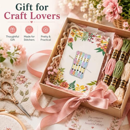 Needle Minder for Keeping Sewing & Embroidery Needles – Magnetic Needlepoint Holder, Cross Stitch Supplies – Secure & Decorative Needle Minders for Stitching & Crafting (Embroidery Threads)