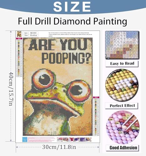 Benjenes Frog Diamond Art Kits for Adults, Funny Diamond Painting Kits