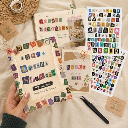 1560Pcs Letter Stickers for Scrapbooking