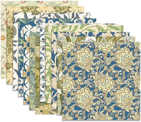 Vintage Spring Vine Scrapbook Paper 12×12: 24 Sheets Double-Sided Vintage Spring Journal Patterned Paper Origami CardStock Papers for DIY Origami Frame Material Decorative Craft .