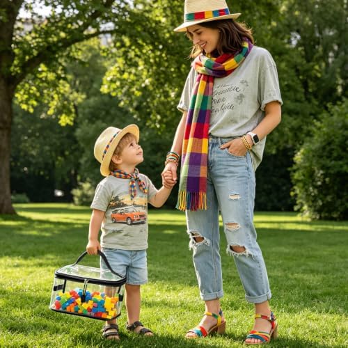 8 Packs Toy Storage Bags, Reusable Clear PVC Board Game Storage, Toy Storage Organizer Bags with Zipper for Building Blocks, Puzzle and Handmade Accessories, Clear Toiletry Bag