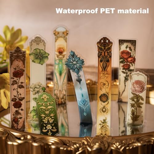 120 Pcs Vintage PET Strip Stickers for Scrapbook Journaling