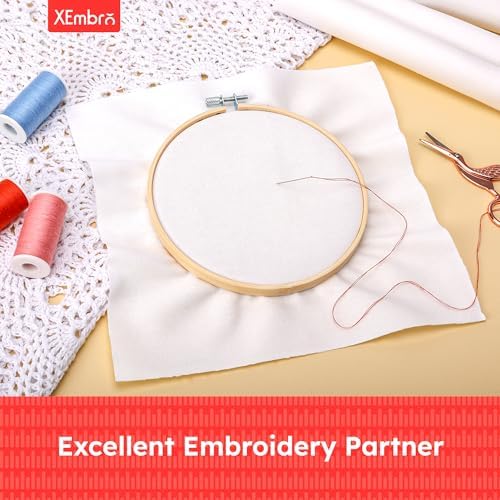 12 PCS White Embroidery Fabric, Pre-Cut Natural Cotton Embroidery Cloth for Embroidery Needlework Garment Craft (9.8 x 9.8 Inch)