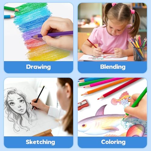 360 Count Colored Pencils Bulk, Color Pencils for Kids Classroom, 12 Colors