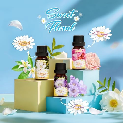 SALKING Essential Oils Gift Set, 100% Pure Aromatherapy Oils Set, 6 x 10 ML