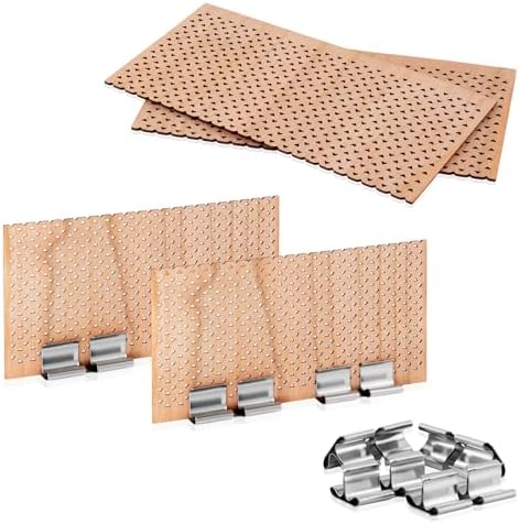 4 Set Large Wood Candle Wick Grid Design Large Wooden Wick 3.9x2.0inch / 100x50mm (Width*Height), Natural Crackling Wood Wick Core with Iron Stands for Soy Candle Making Candles Supplies