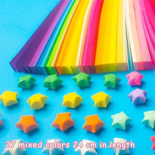 1350 sheets Origami Stars Papers Package DIY Paper - 27 Colors