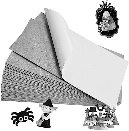 Jtnohx Self Adhesive Felt Sheets Adhesive Backed Felt Fabric Grey 4"x8"